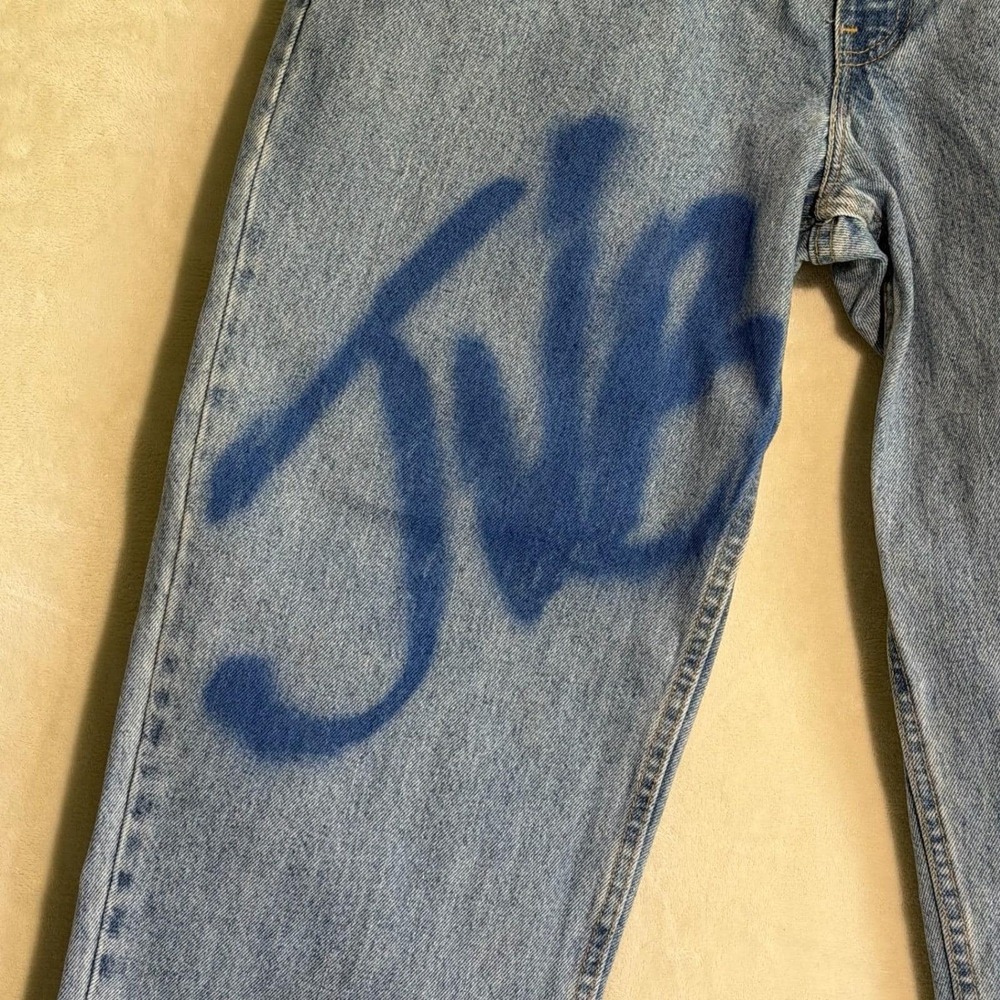 Men's Levi's 560 Jeans Spray Paint Graffiti Art W34 L34 Levis Streetwear Vintage - Picture 3 of 8